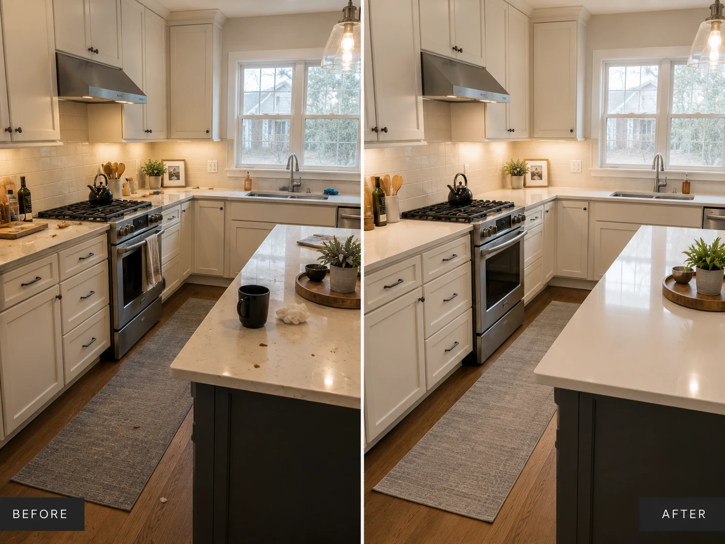 Kitchen deep cleaning transformation